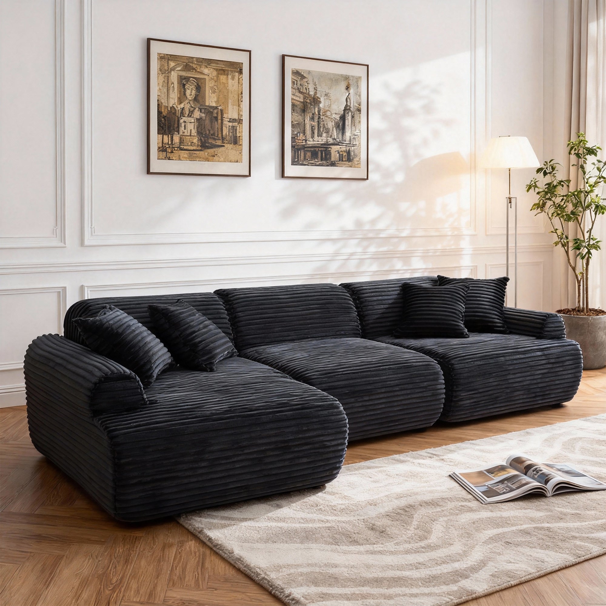 105'' Modular Sectional boneless sofa