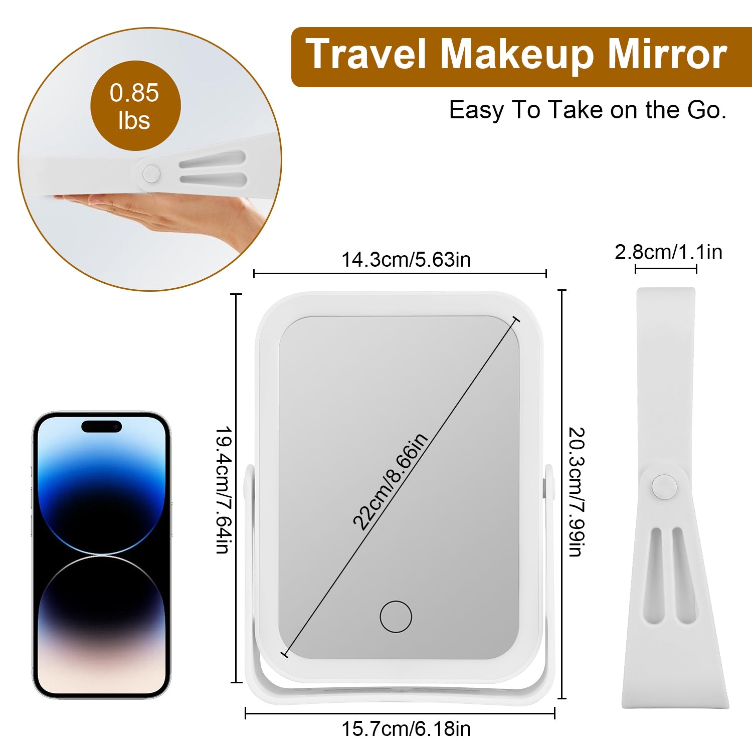 Magnifying Led Makeup Mirror