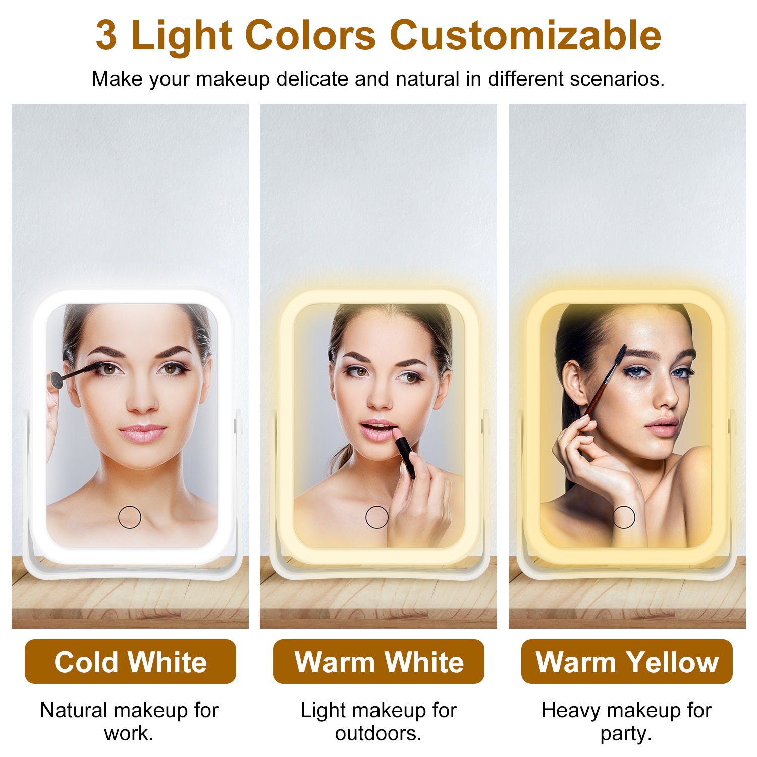 Magnifying Led Makeup Mirror